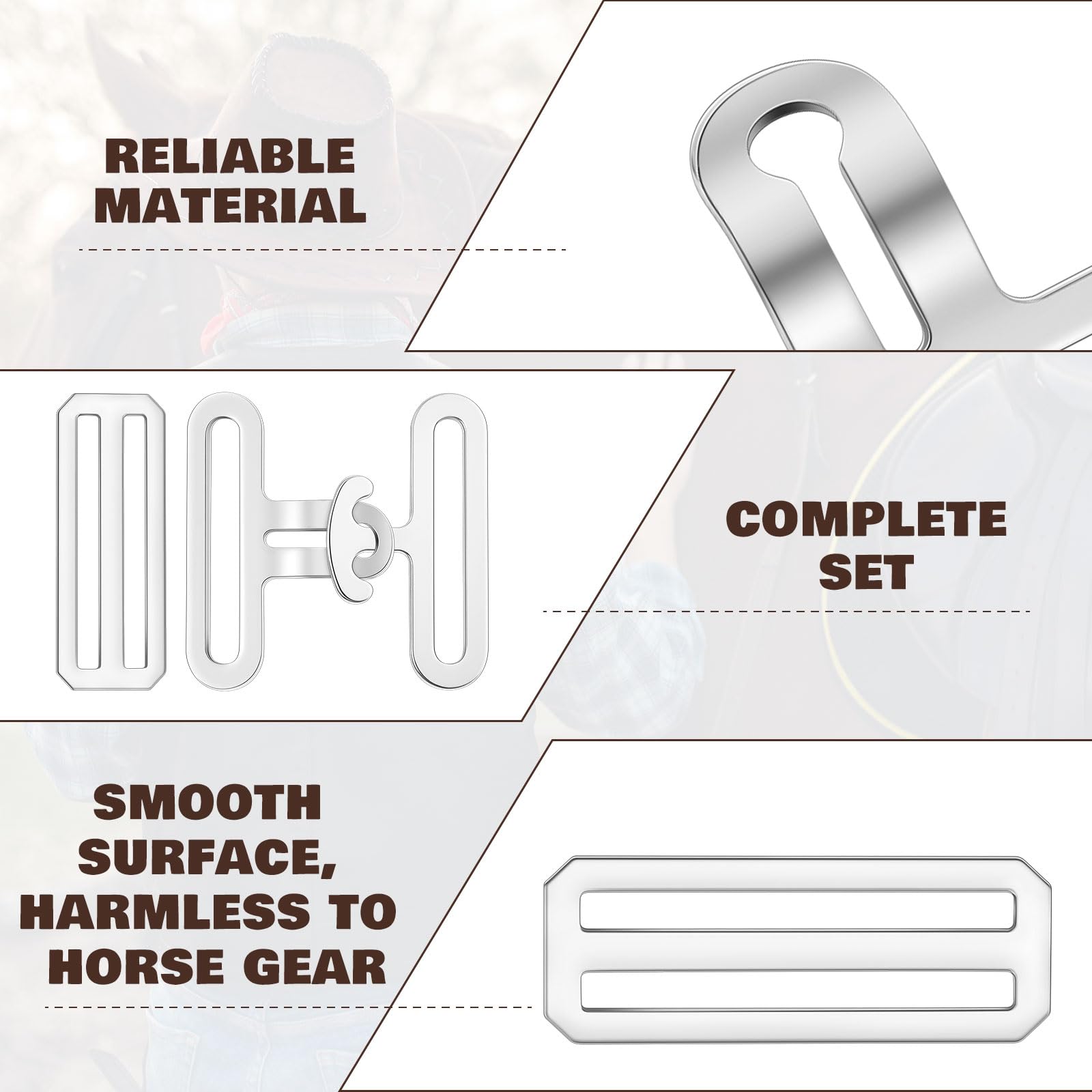 Yaocom kit de reparación de surcingle para manta de caballo, alta durabilidad.