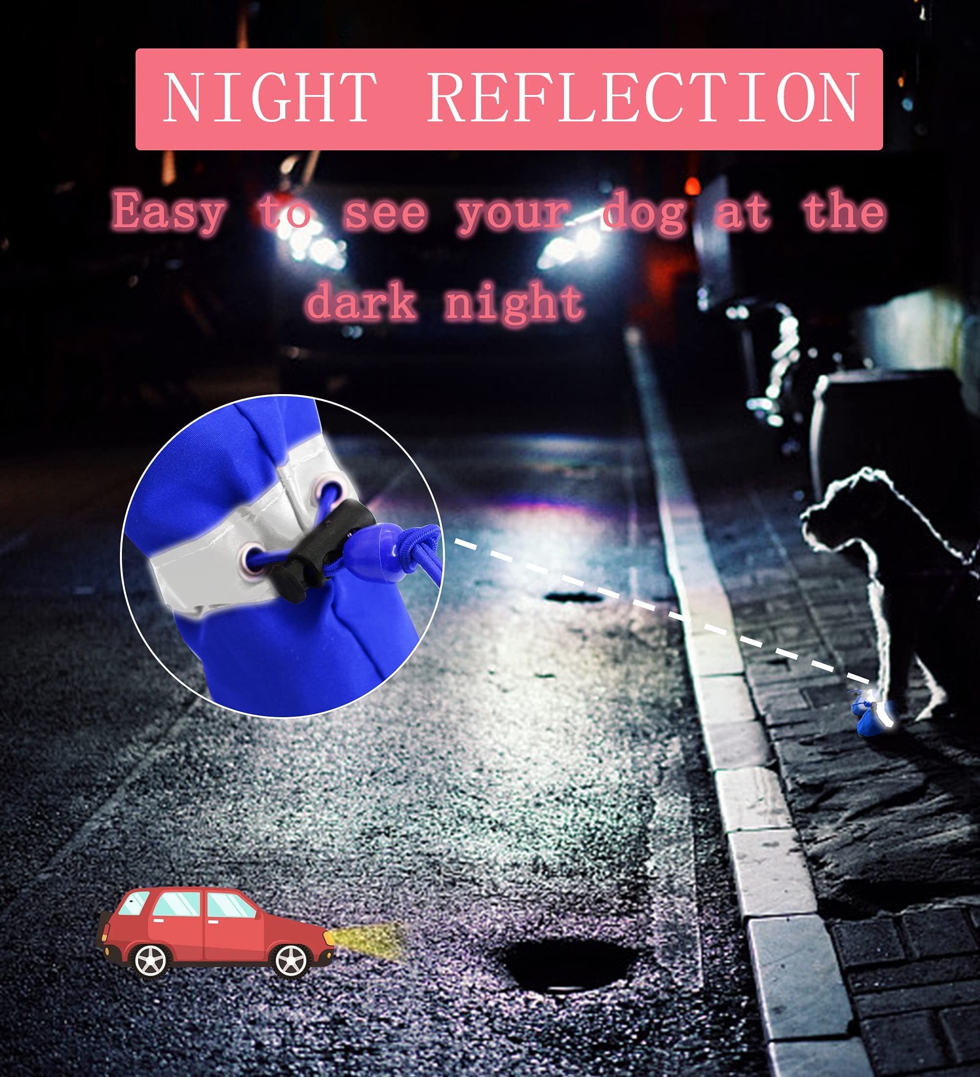 YAODHAOD ajuste reflectante azul: paseos nocturnos más seguros.