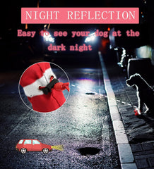 Yaodhaod botas perro; ajuste seguro con cinta reflectante para paseos nocturnos