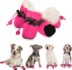 YAODHAOD botas para perros con forro felpa, calor y confort