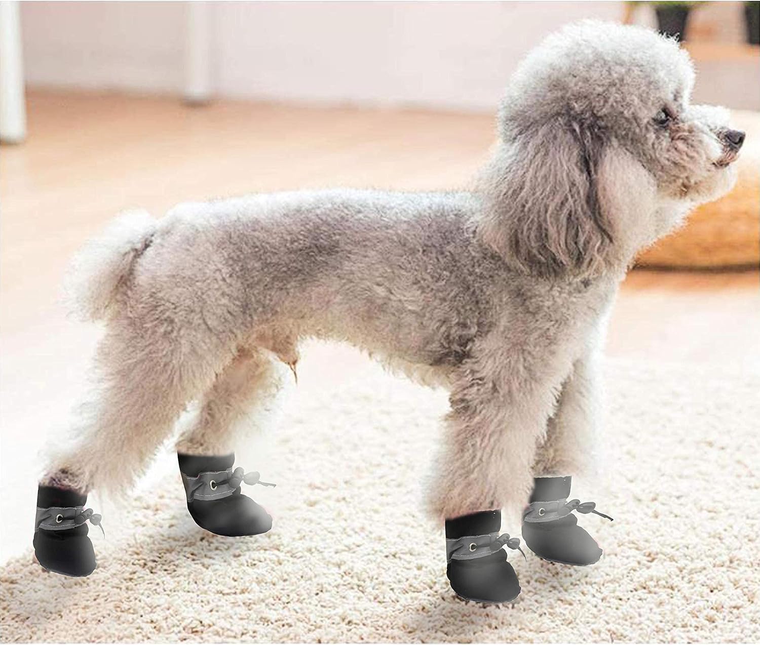 YAODHAOD Zapatos para perros uso interior exterior no impermeables: opción versátil para casa y salidas cortas.