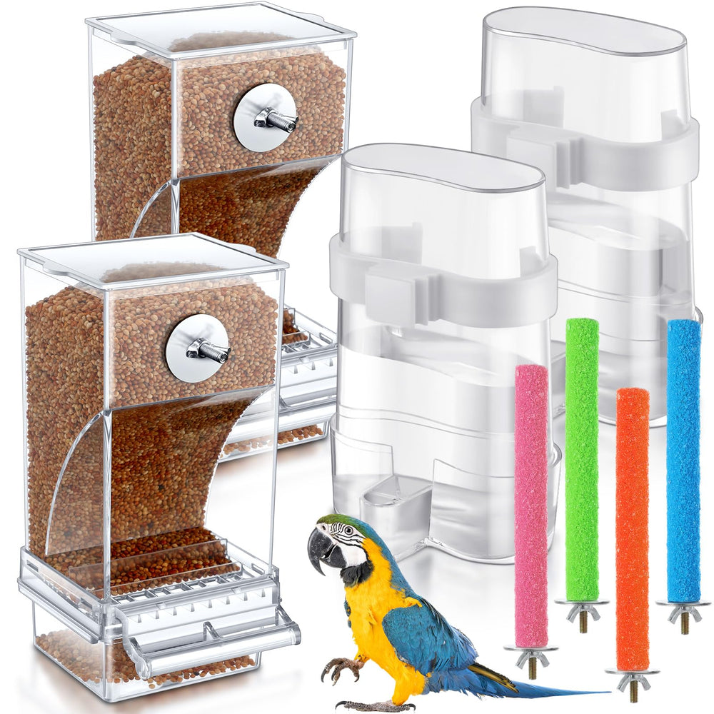 Yaomiao alimentador de semillas para aves, mantiene la jaula limpia y reutilizable.