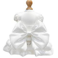 Yaopelky vestido de perro blanco con tutú, ideal para paseos y fotos.
