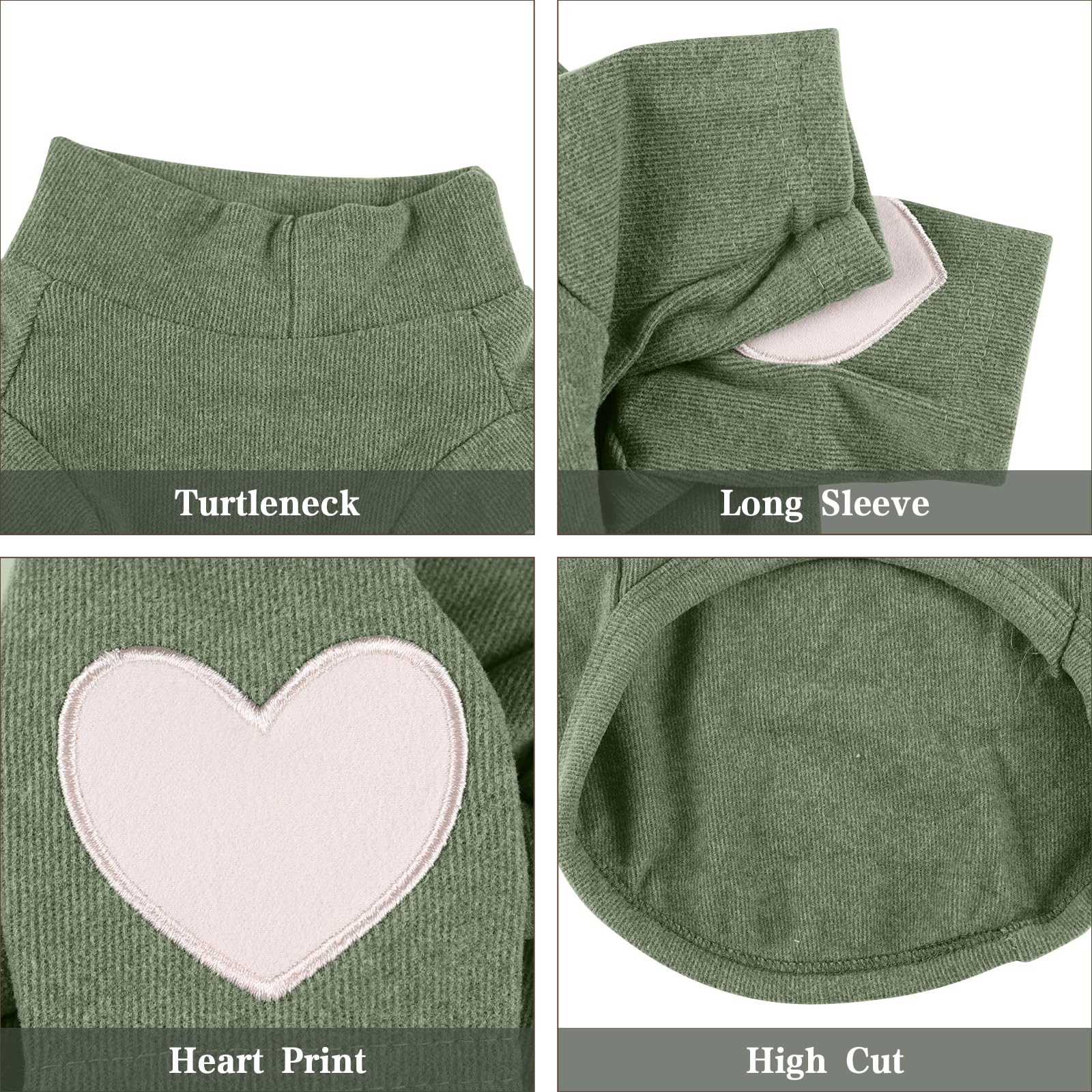Yaopelky sudadera con corazón en manga, estilo tierno para tu mascota.