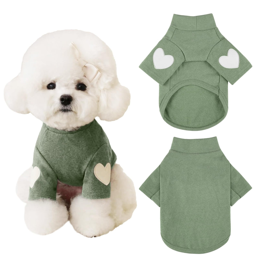 Yaopelky sudadera con corazón verde para paseos y calor en días fríos.