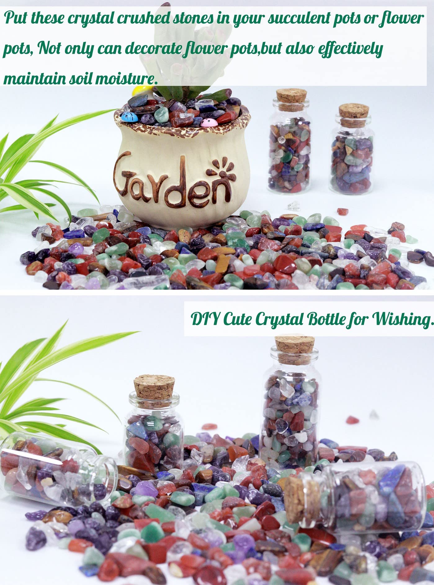 YATOJUZI cristales multicolor en primer plano para acento decorativo