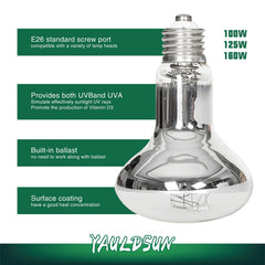 YauldSun bombilla calor para reptiles UVB para terrarios saludables