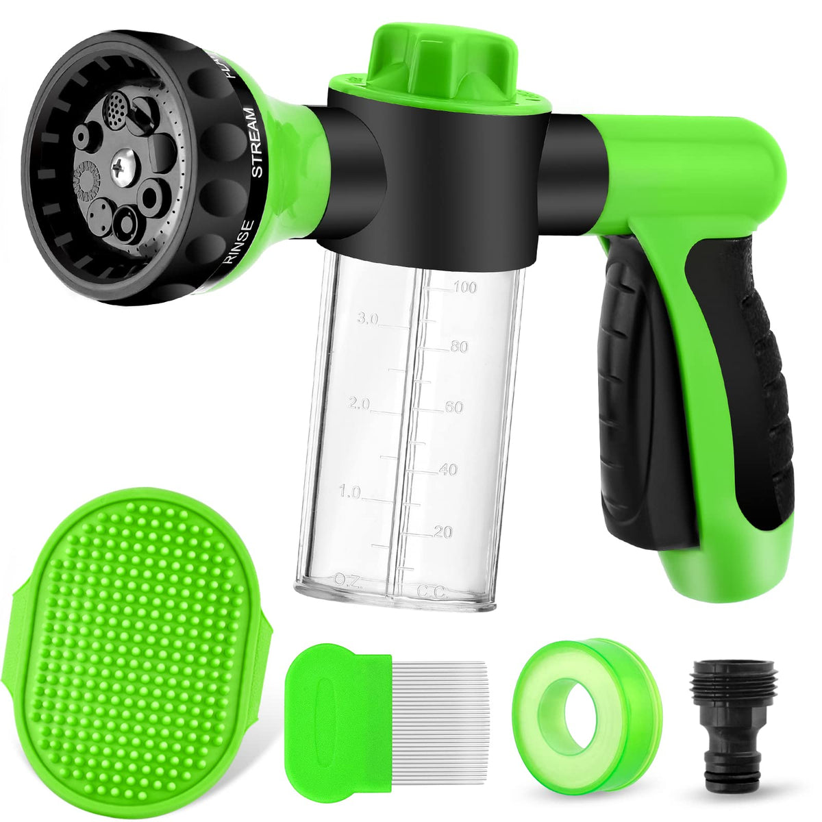 YCCOKJJ ducha-perro-8-en-1, ideal para baño de mascotas y limpieza de exteriores.