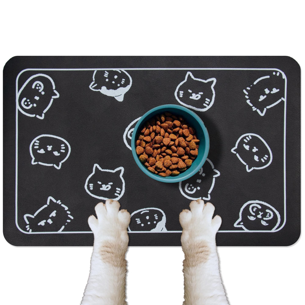 YCT mat para gatos, vista frontal, absorbe derrames y mantiene el suelo seco.