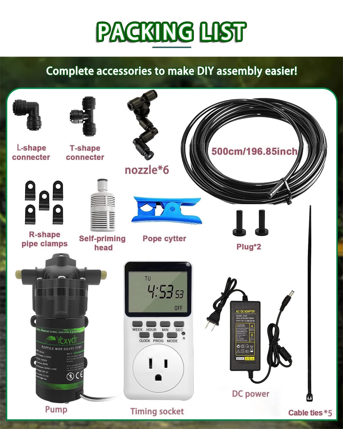 Ycxydr usos múltiples de humidificación en invernaderos y estantes de cultivo