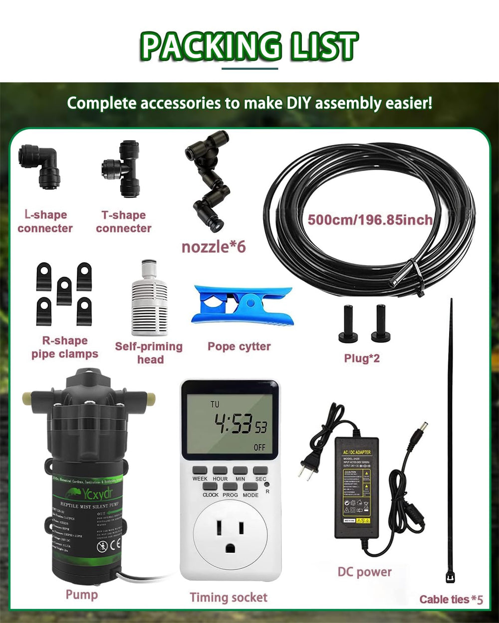 Ycxydr usos múltiples de humidificación en invernaderos y estantes de cultivo