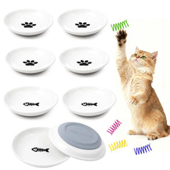 YeahGo cuencos interiores para gatos con base antideslizante que evitan derrames.