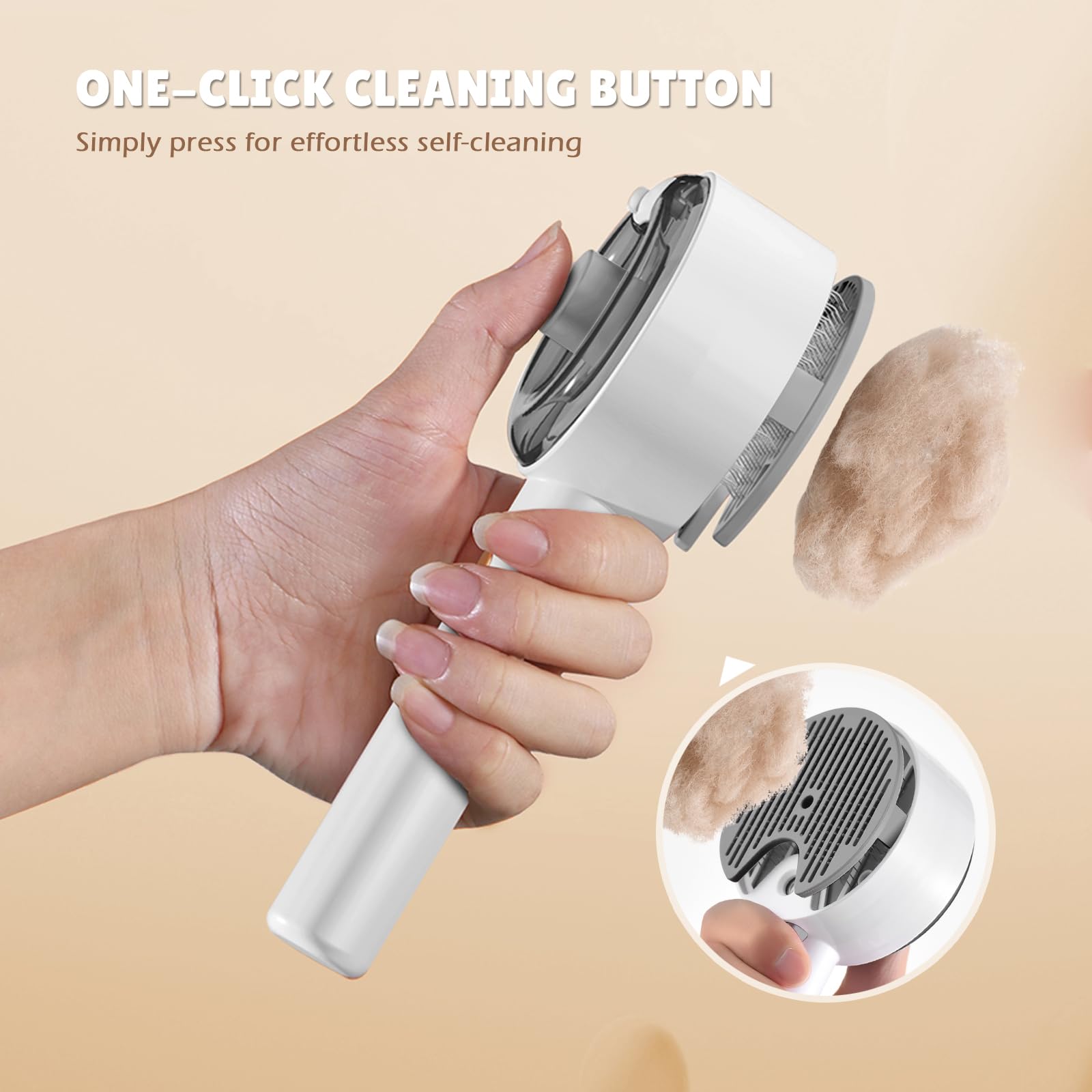 YeahGo Cepillo con aspersor doble ofrece spray ajustable para distintos pelajes.