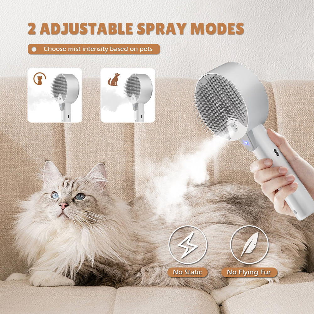 YeahGo Cepillo de vapor para gatos tanque transparente facilita revisar el nivel de agua.