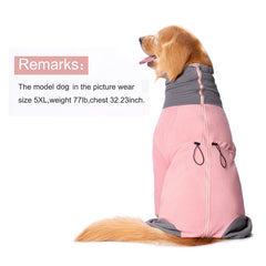 Yeapeeto abrigo para perro, vista posterior, cobertura completa para mayor abrigo.