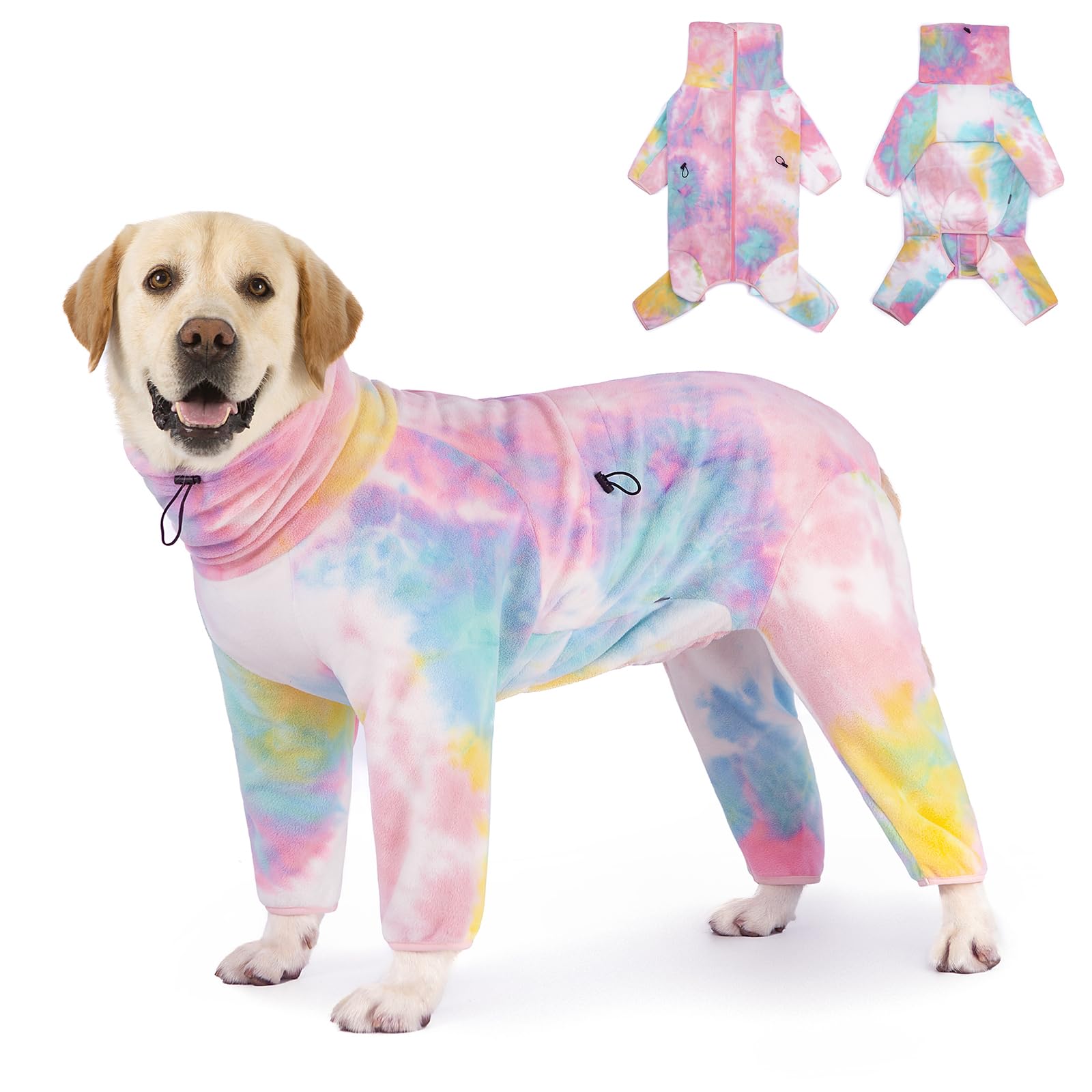 Yeapeeto Capa de Invierno para Perros: vista frontal, mantiene calor ligero en paseos.