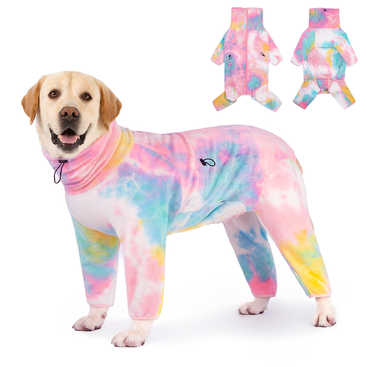 Yeapeeto Capa de Invierno para Perros: vista frontal, mantiene calor ligero en paseos.