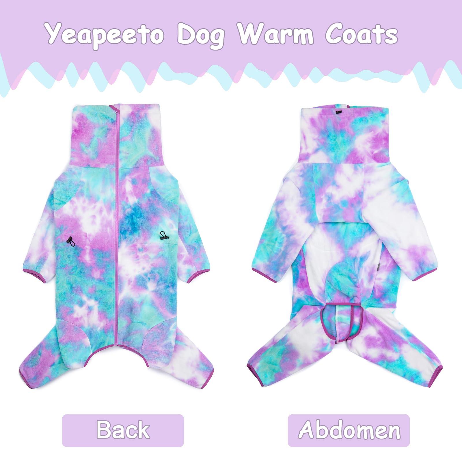 Yeapeeto chaleco invierno perro cuerpo completo; protege todo el torso.