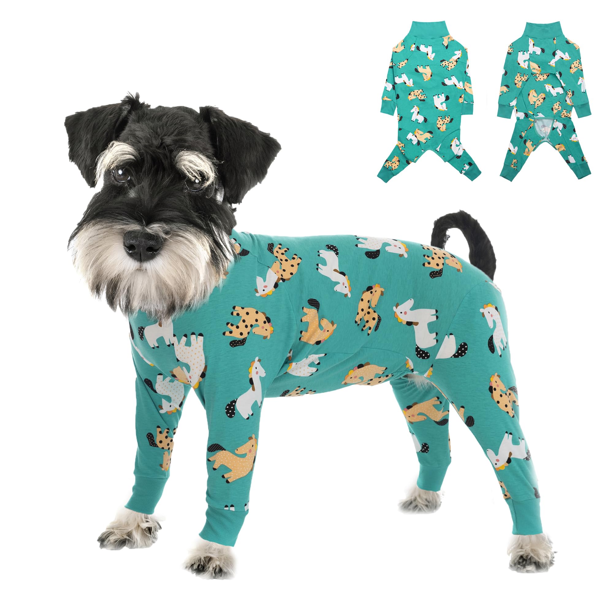 Yeapeeto funda recuperación para perro, cirugía, color verde pony, cómodo y seguro para el día a día.