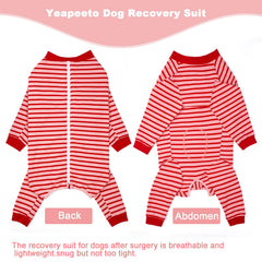 Yeapeeto Recovery Suit ofrece protección de heridas evitando lamido.