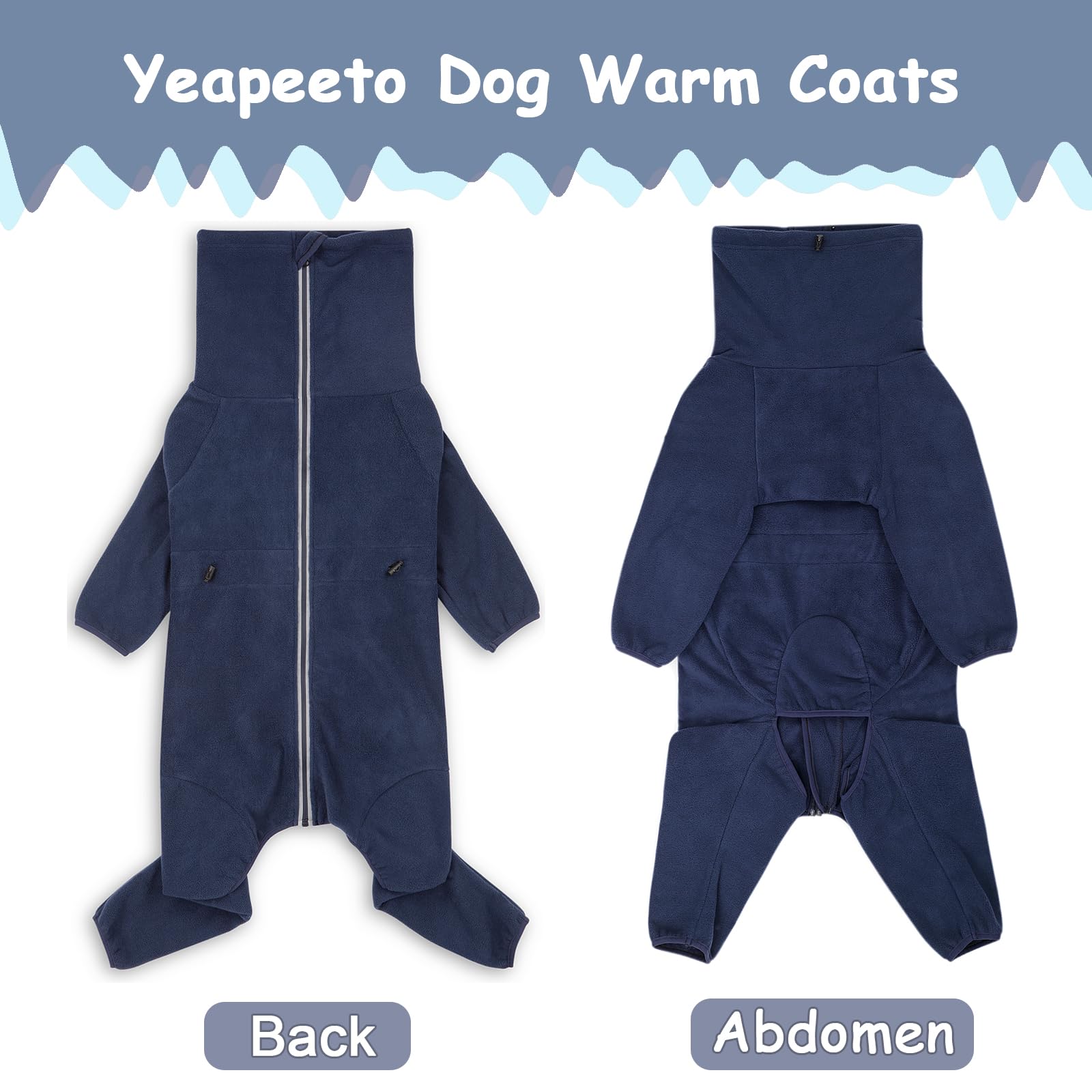 Yeapeeto traje de cuerpo completo para perros, movilidad en cada juego.