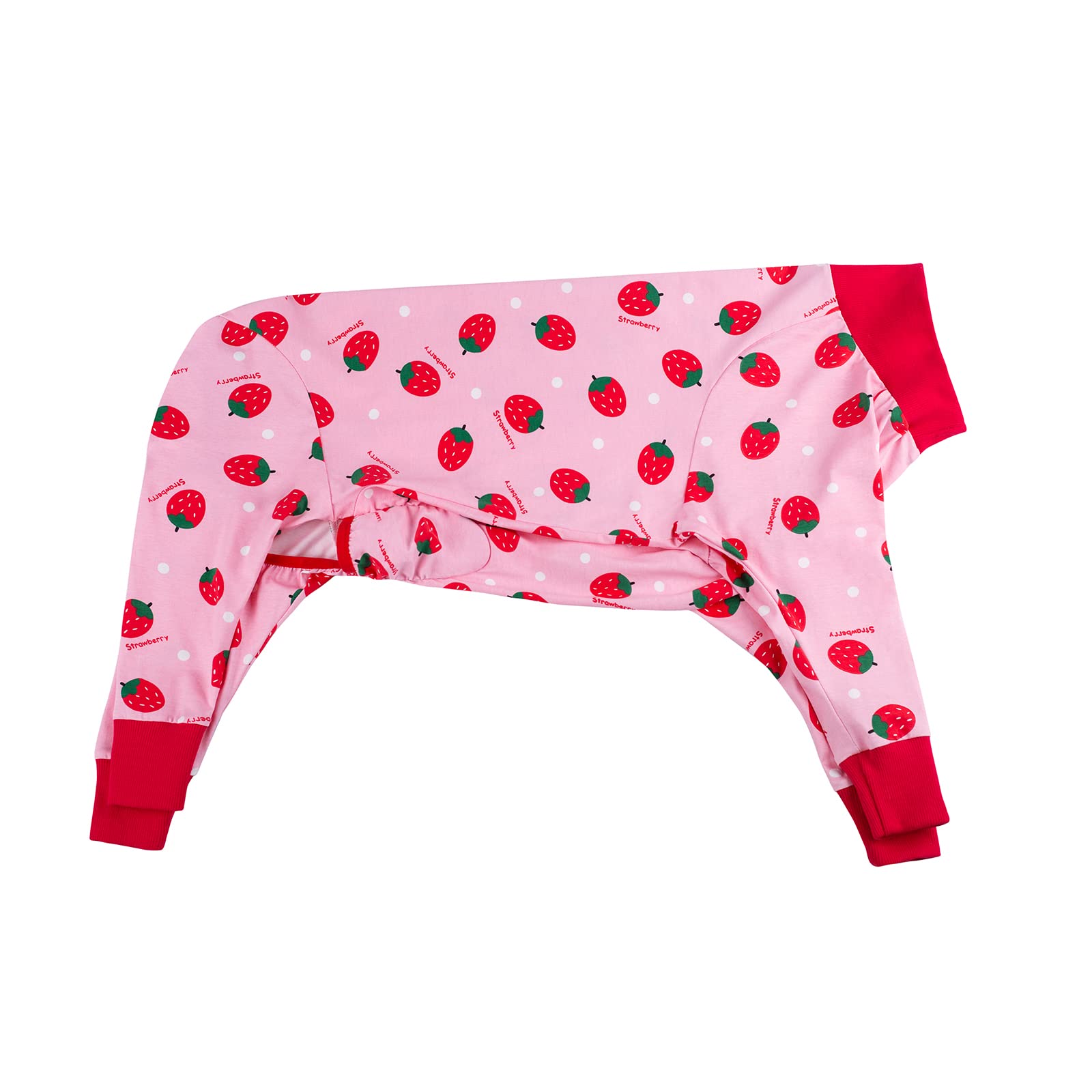 Yeapeeto traje recuperación para perros fresa, color fresa visible para identificar rápidamente
