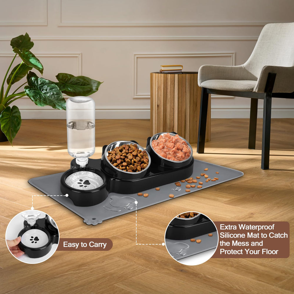 Base elevada con inclinación de 15 grados para comer cómodo.