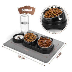 Bebedero gravitacional automático de 500 ml para agua fresca.
