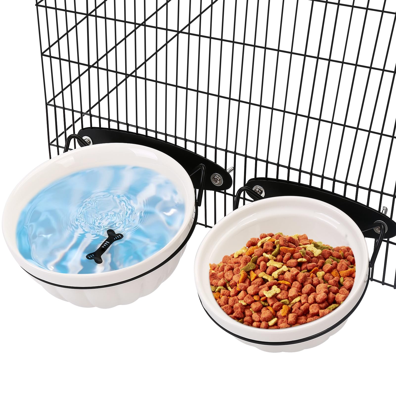 YECERCAN tazón cerámico para jaula, base estable para agua o comida.