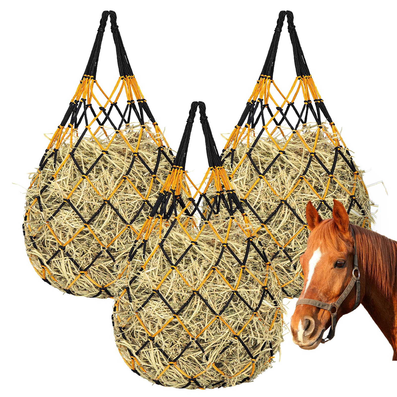 Bolsas de heno YedsIntu para caballo, 40 pulgadas, uso práctico.