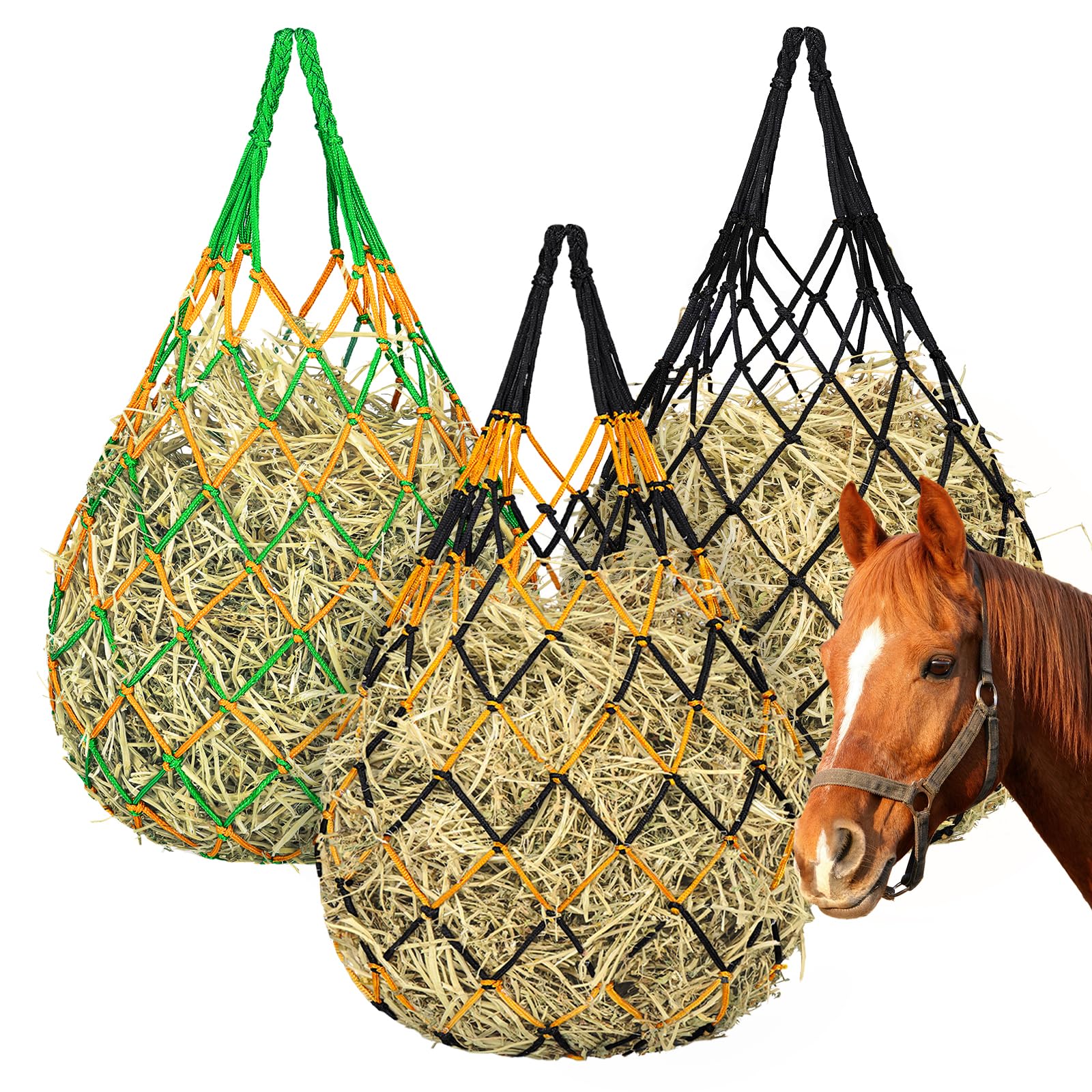 YedsIntu bolsa-heno para caballo, colgante, control de ingesta.