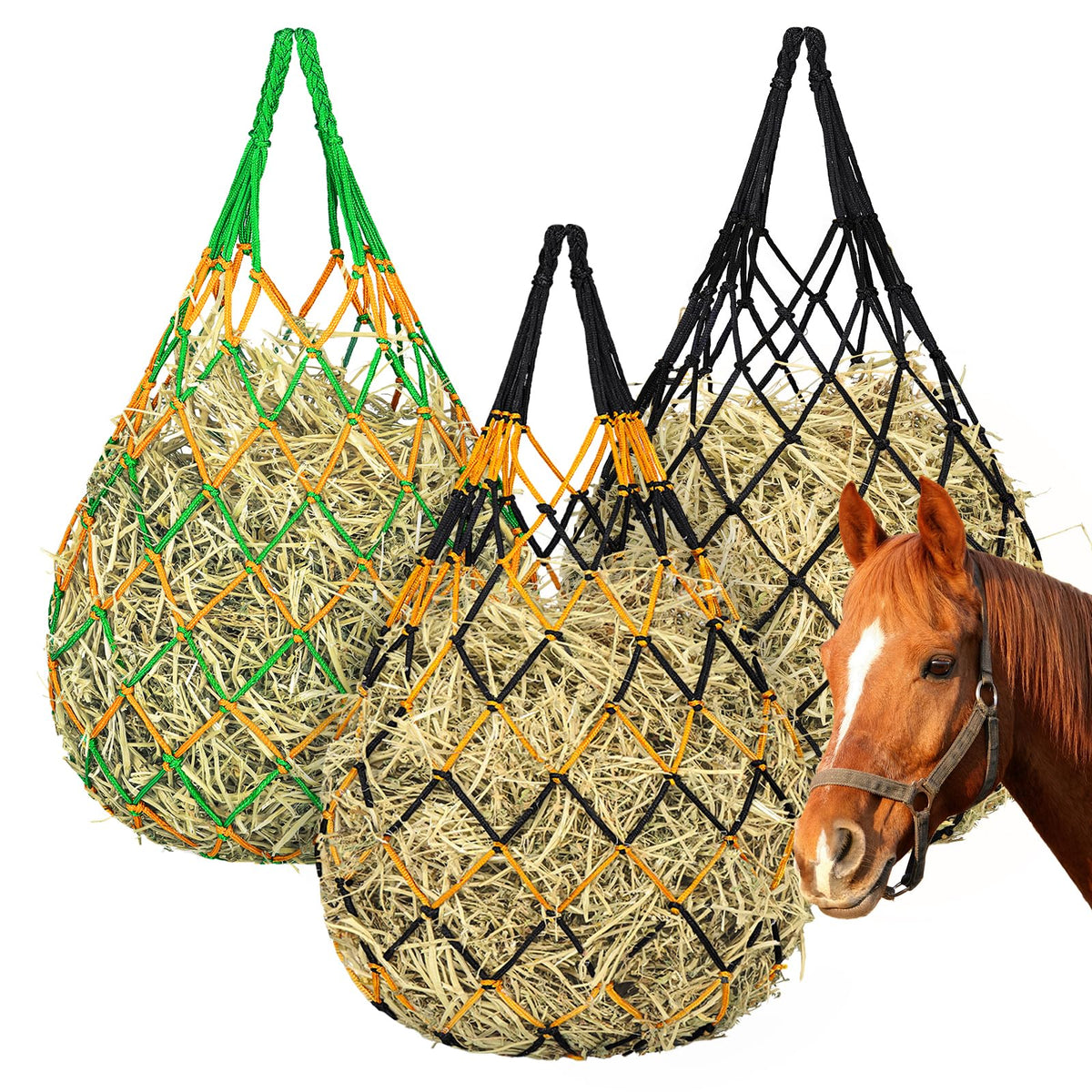 YedsIntu bolsa-heno para caballo, colgante, control de ingesta.