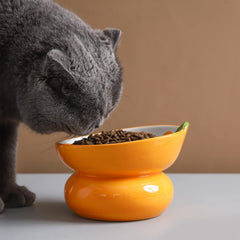 Yeexoxow tazón elevado para gatos que comen secos o húmedos.