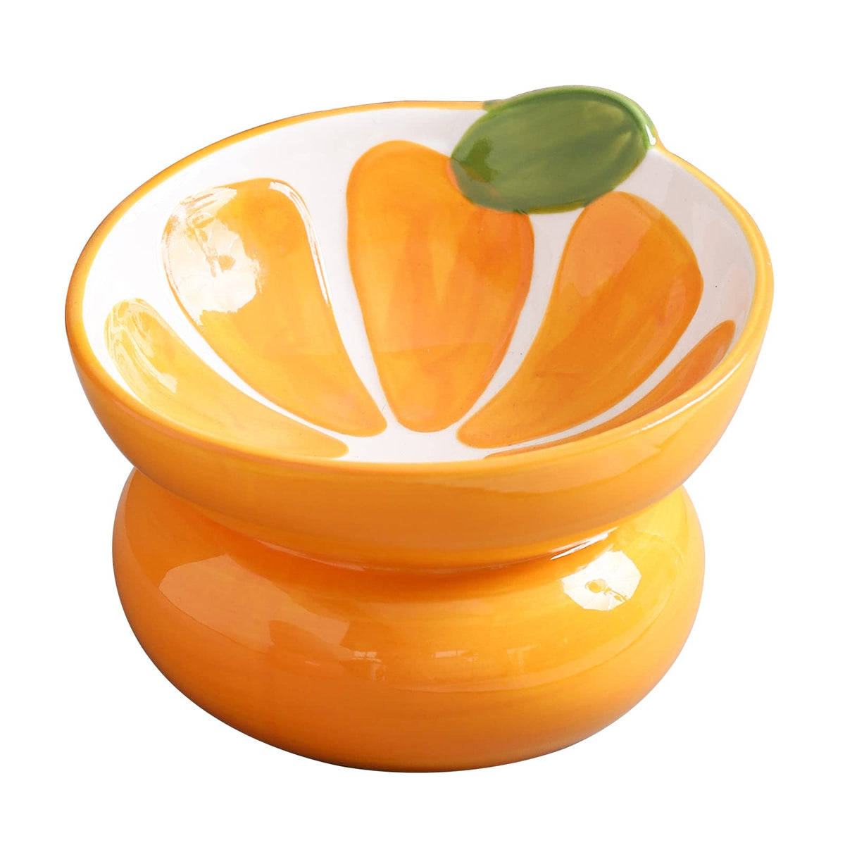 Yeexoxow tazón cerámico elevado para gatos, estable y seguro durante la comida.