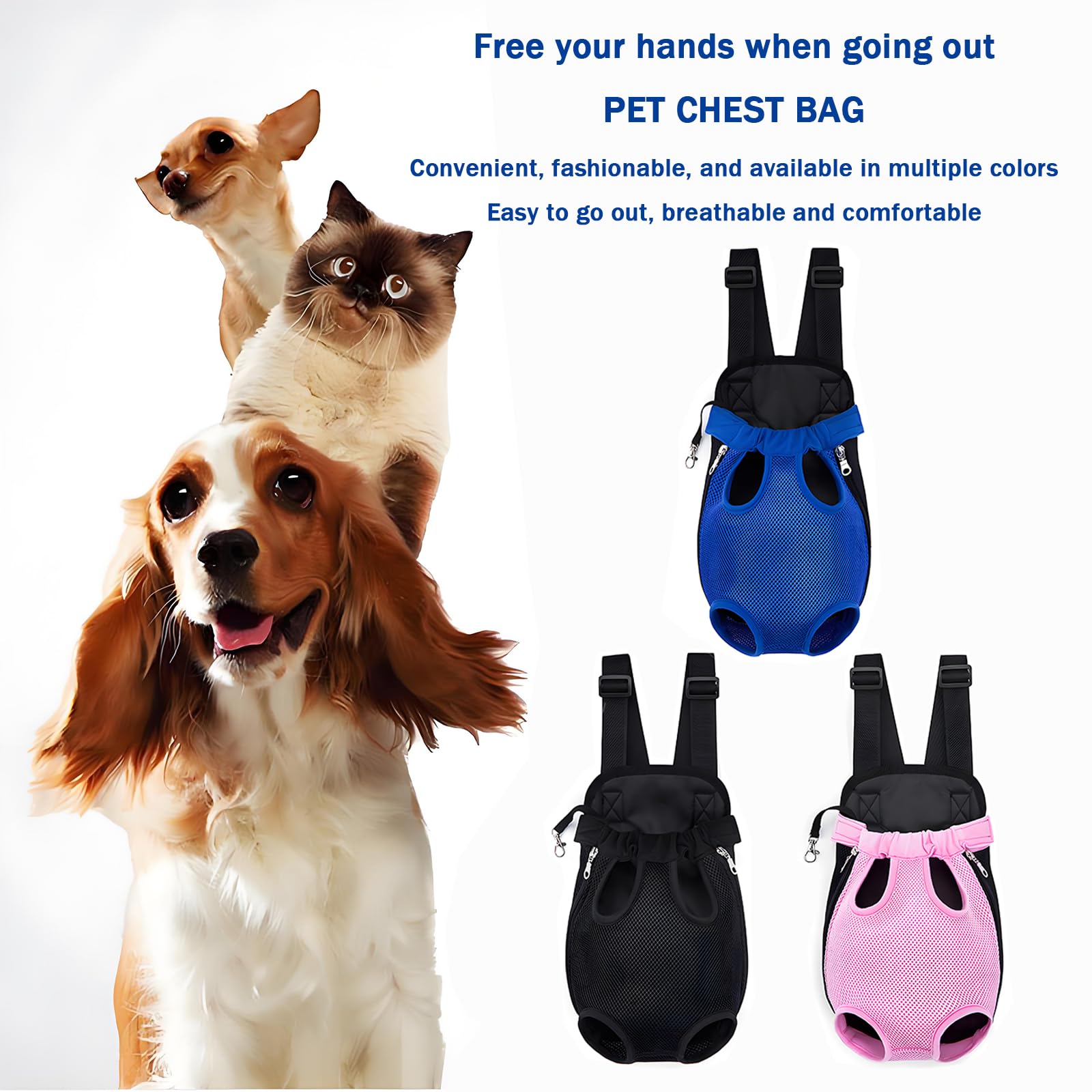 Yehenarn Mochila portadora de mascotas, cierres de seguridad para paseos sin preocupaciones.