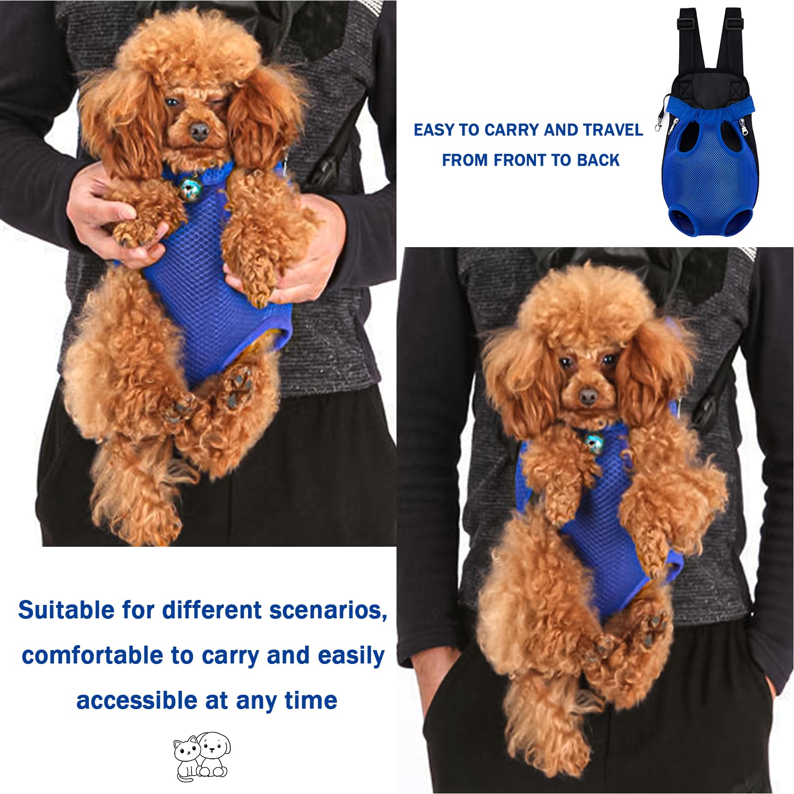Yehenarn Mochila portadora de mascotas, ideal para senderismo y camping con mascotas pequeñas.