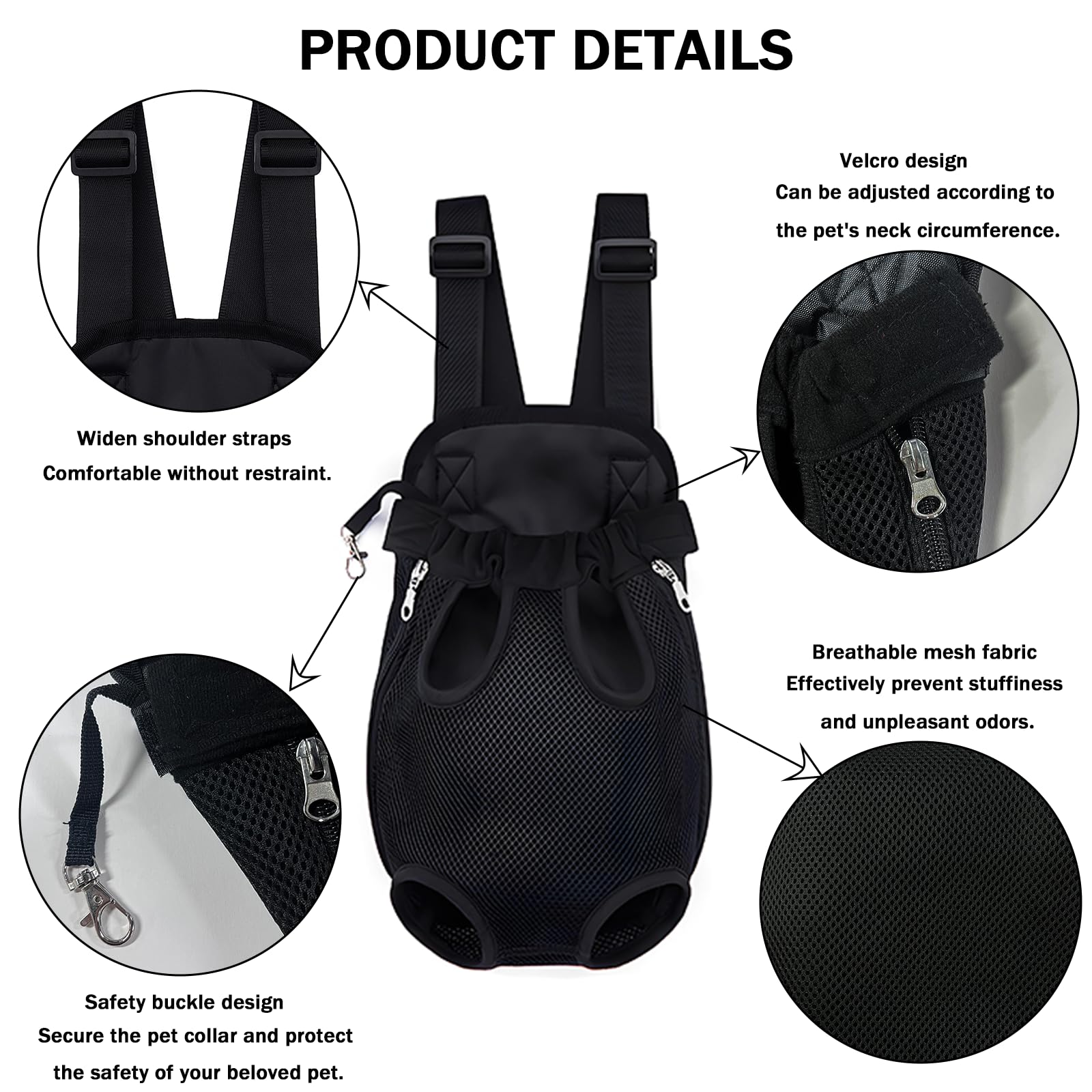 Correas ajustables Yehenarn para ajuste cómodo durante paseos.