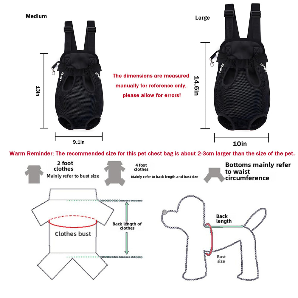 Yehenarn Mochila portamascotas con malla de aireación para mayor transpiración.