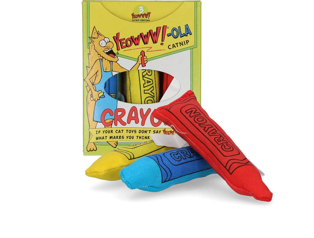 Yeowww! Catnip Crayon, detalle tejido algodón ofrece durabilidad para sesiones de juego.