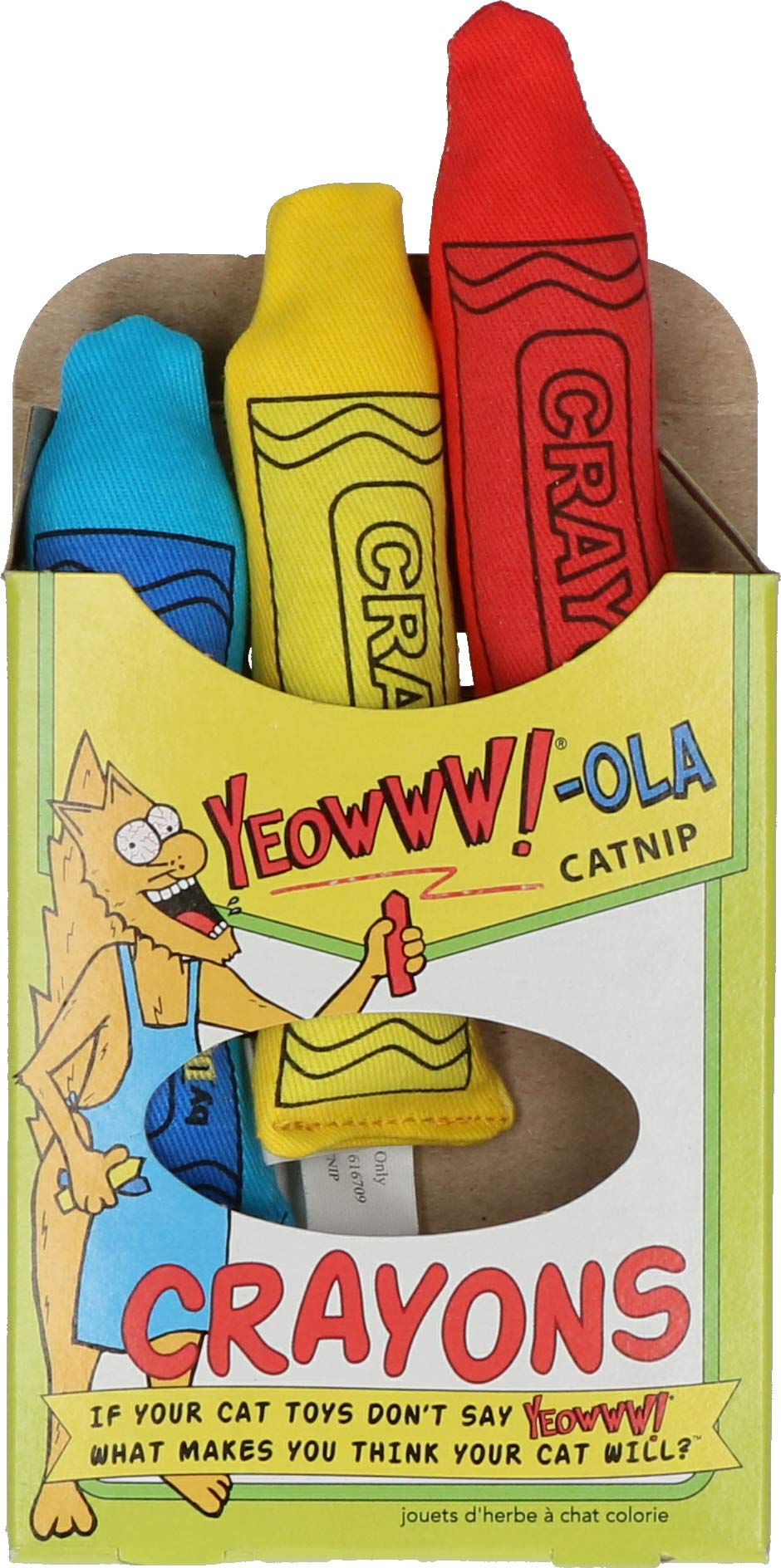 Yeowww! Catnip Crayon, empaque atractivo facilita regalo para dueños de gatos.