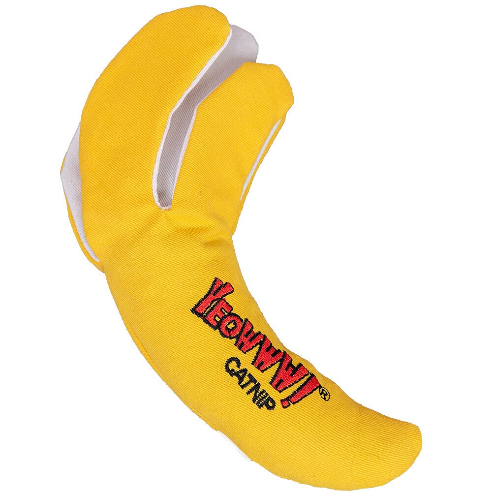Yeowww! Chi-CAT-a banana pelada con piel crujiente para jugar y morder
