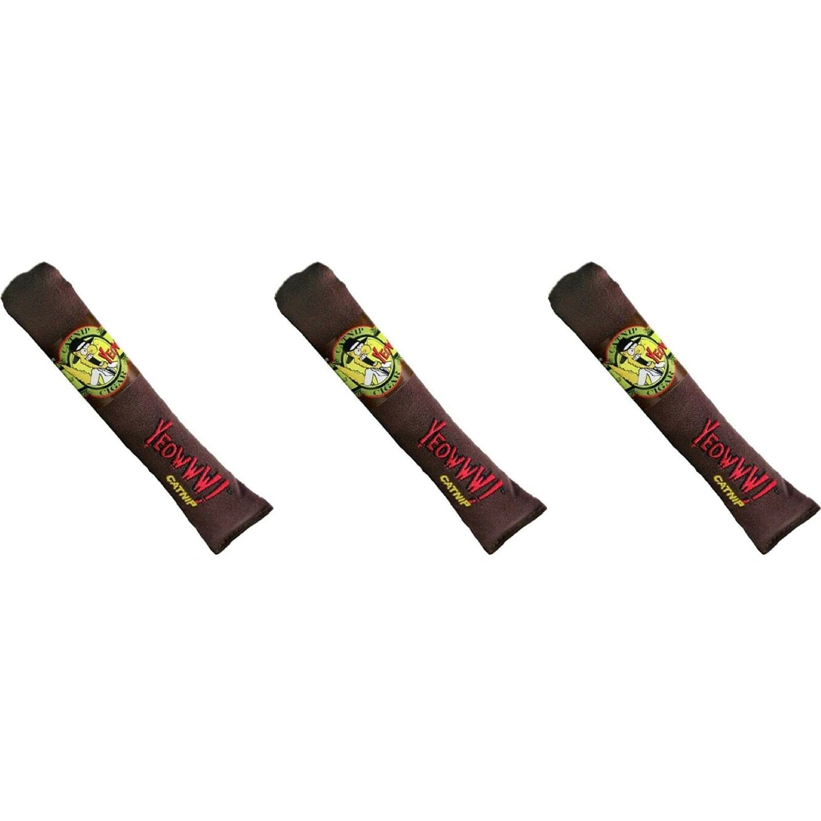 Yeowww! Cigarro de Catnip 3 Unidades, juguete premium para gatos con catnip 100% orgánico.