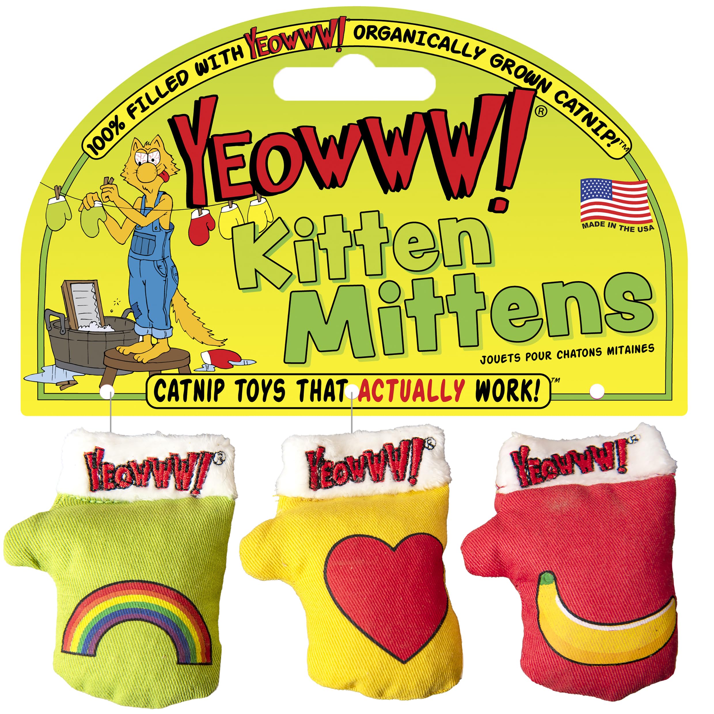 Yeowww! Gatitos mitones con hierba gatera para juego activo