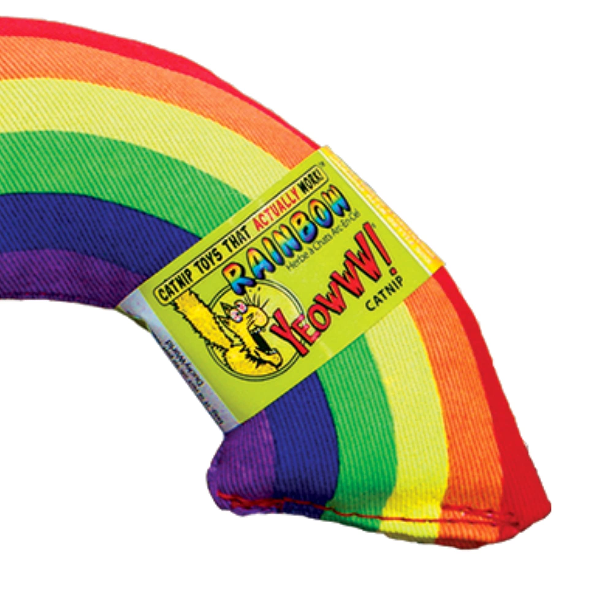 Yeowww Catnip Arcoiris con tela de algodón natural para juego suave.