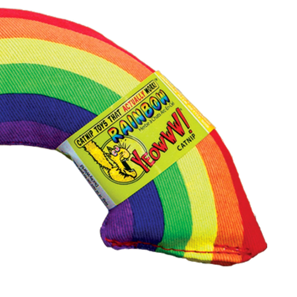 Yeowww Catnip Arcoiris con tela de algodón natural para juego suave.