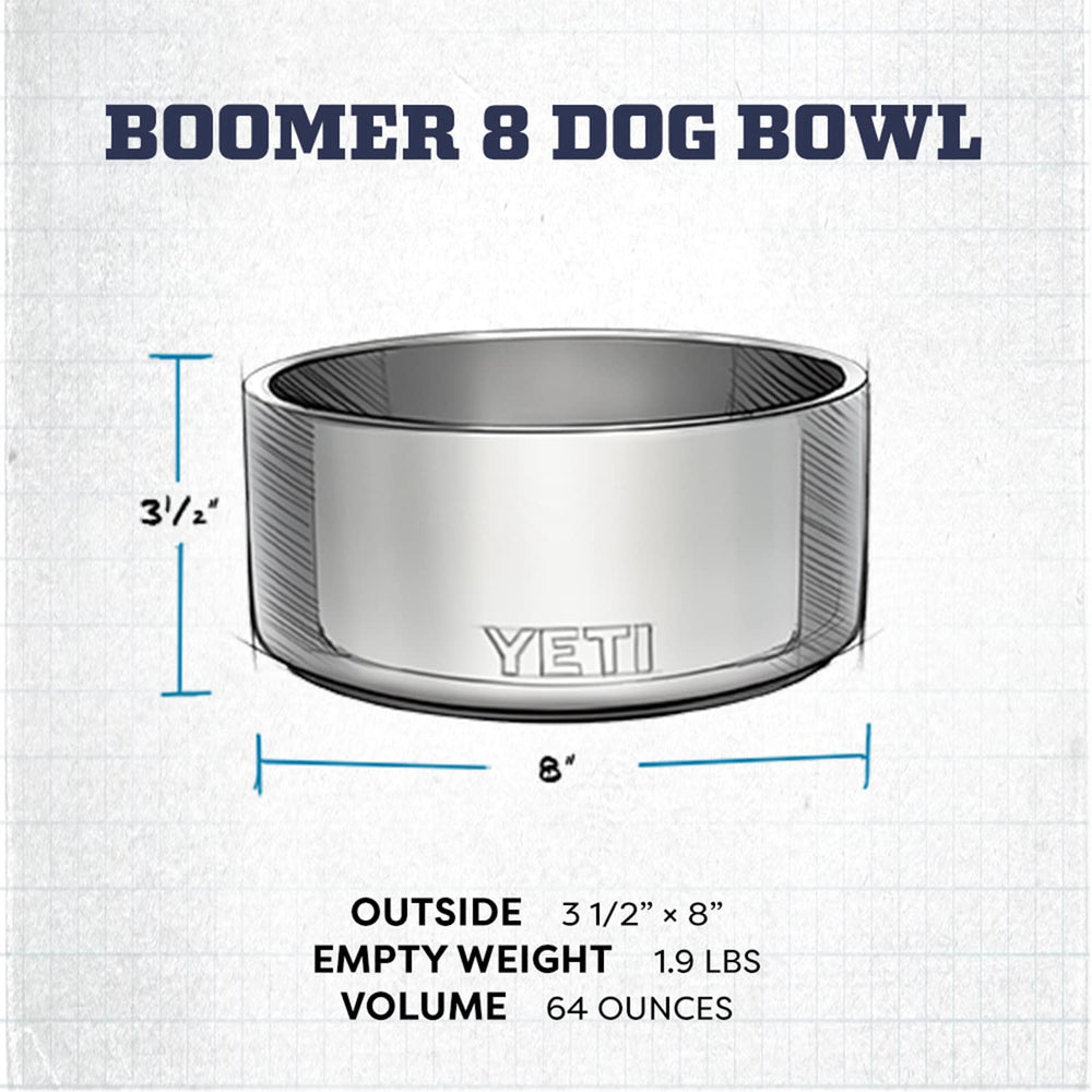 YETI Boomer 8 apto para lavavajillas, fácil de limpiar.