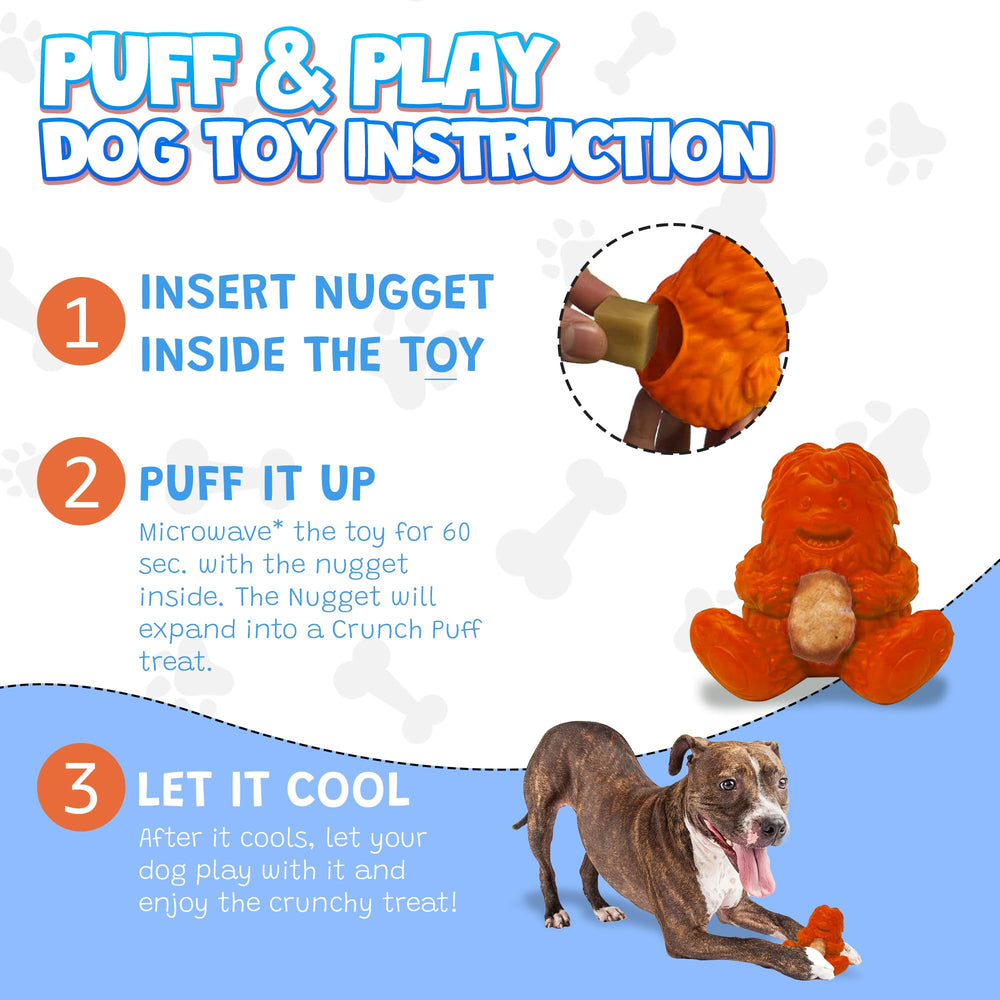 Yeti Dog Chew Puff and Play: nugget recargable para meriendas crujientes y divertidas