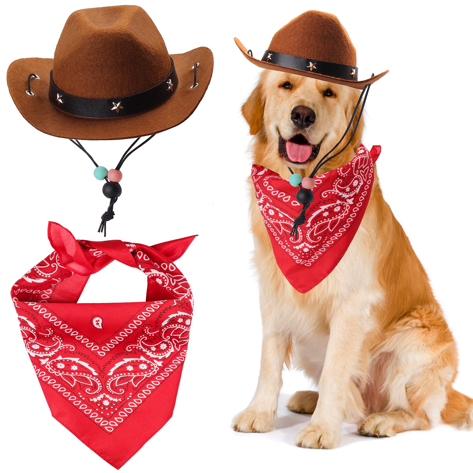 Gorra cowboy Yewong para mascota, ajuste cómodo para fiestas temáticas.