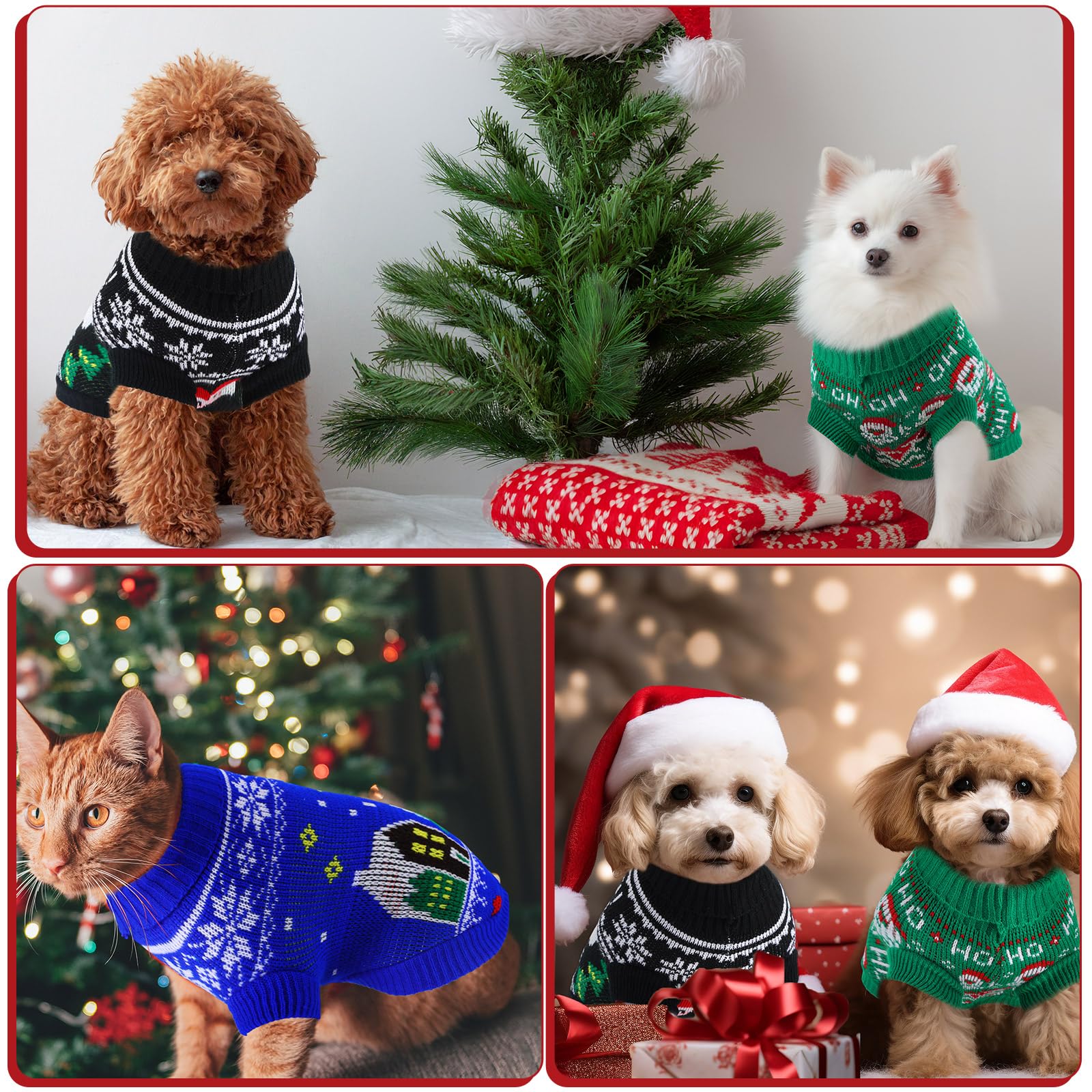 Yeyeplum suéter navidad gato diseño estelar, cómodo para uso diario en invierno