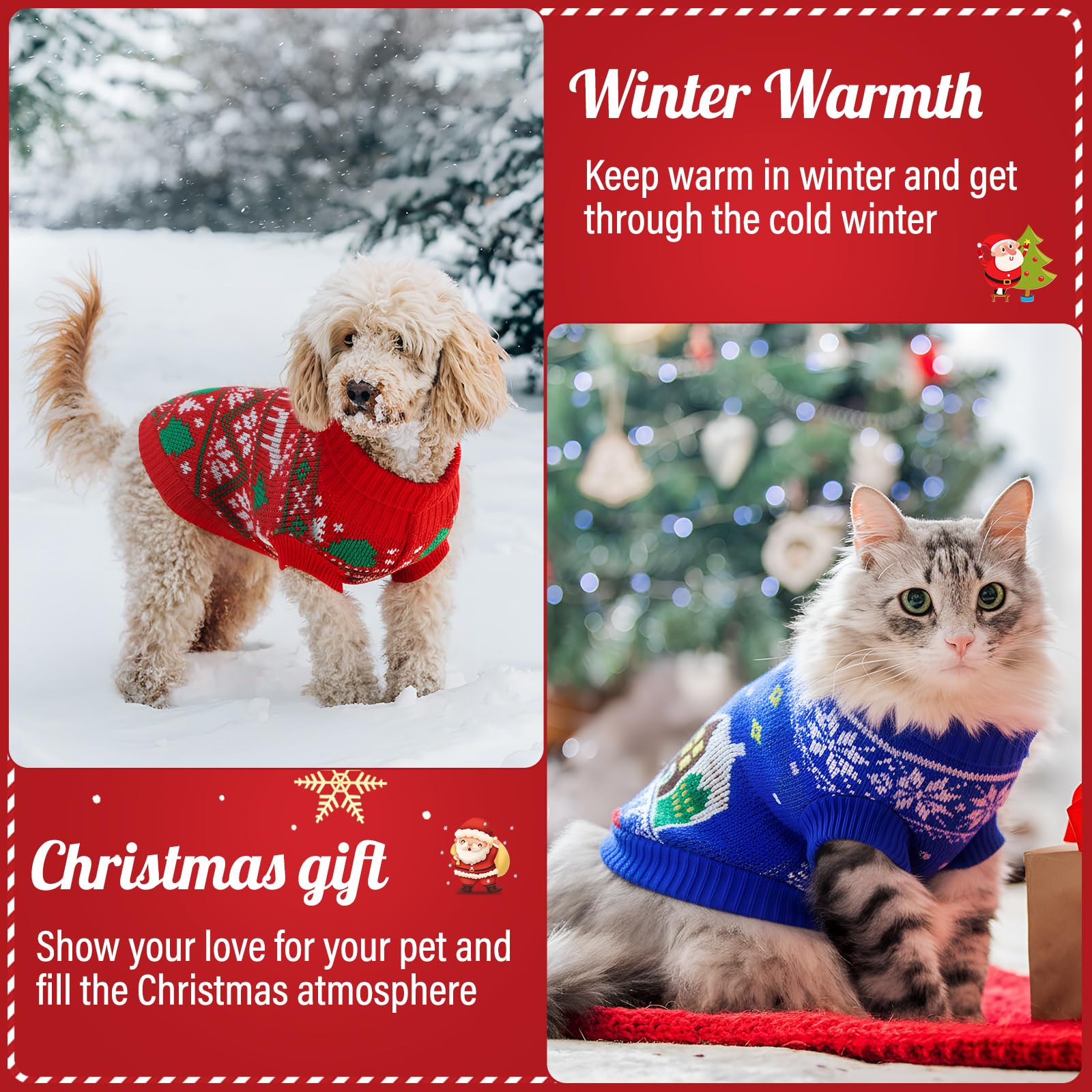 Yeyeplum suéter navidad perro muñeco de nieve, cómodo y fácil de poner